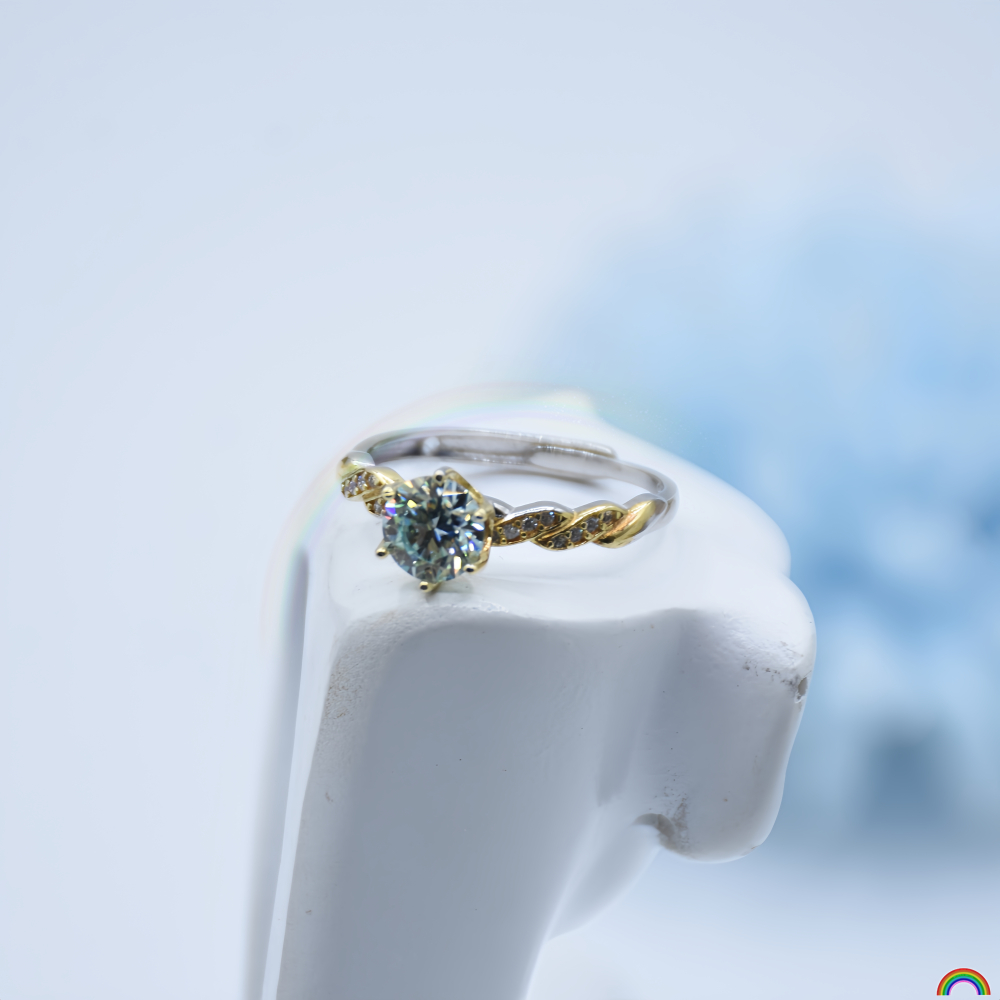 Wedding Superstar - Anello in argento S925 con moissanite