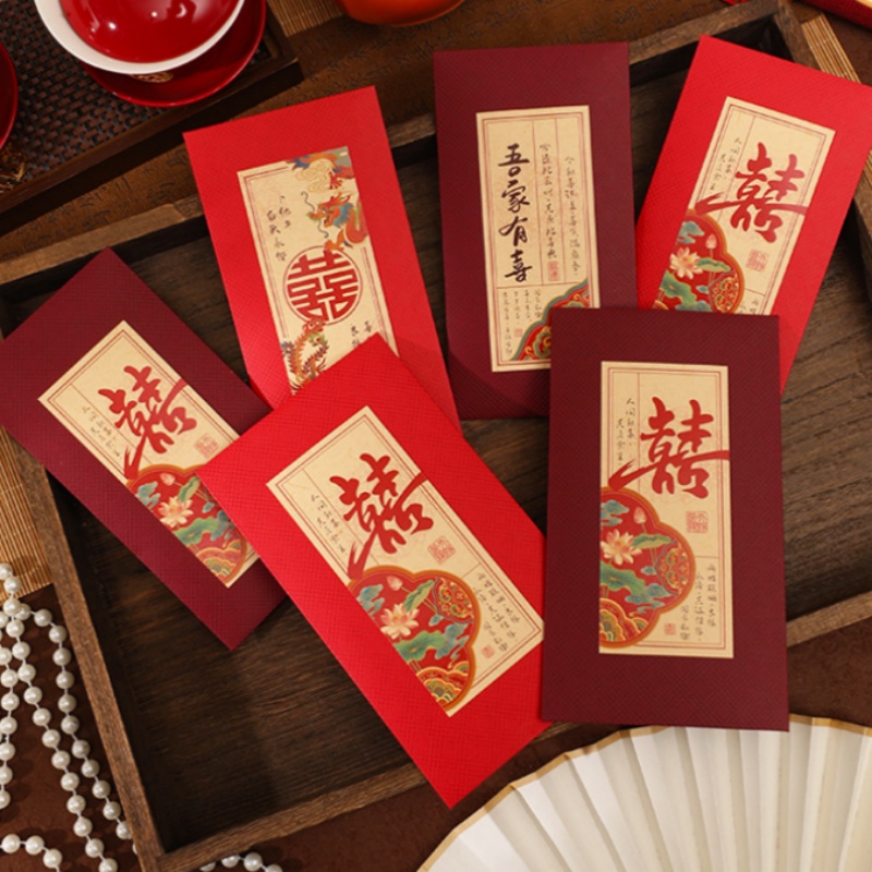 Wedding Envelopes - 2/4 pezzi di buste rosse cinesi