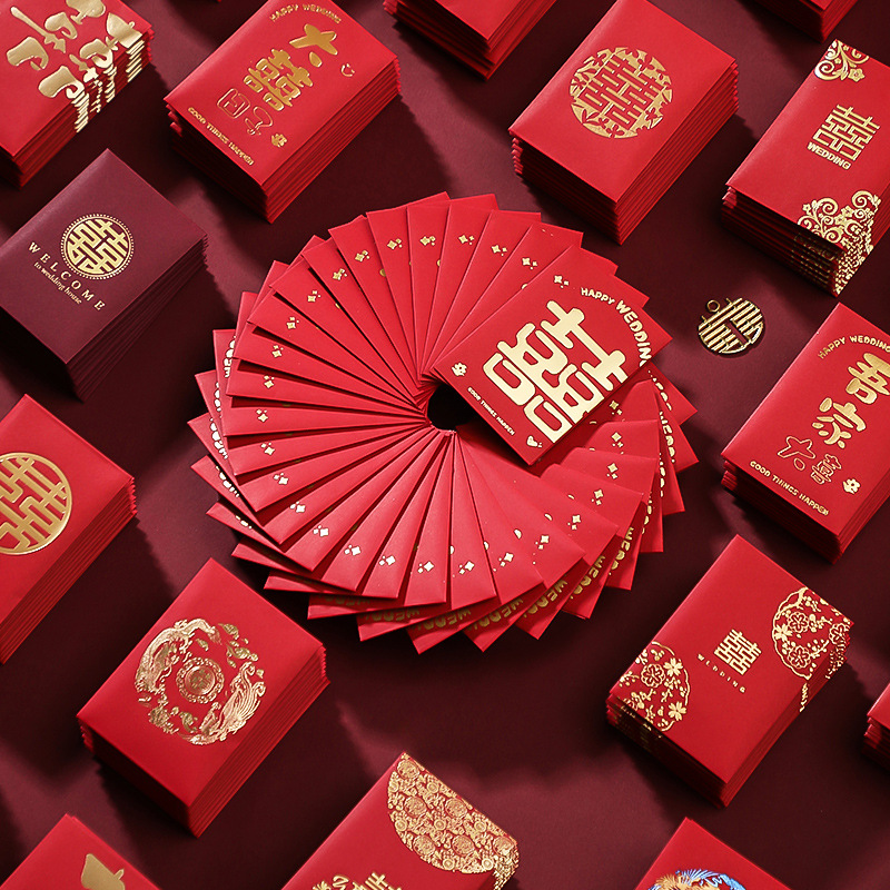 Wedding Envelopes - 50 pz cinese capodanno buste rosse