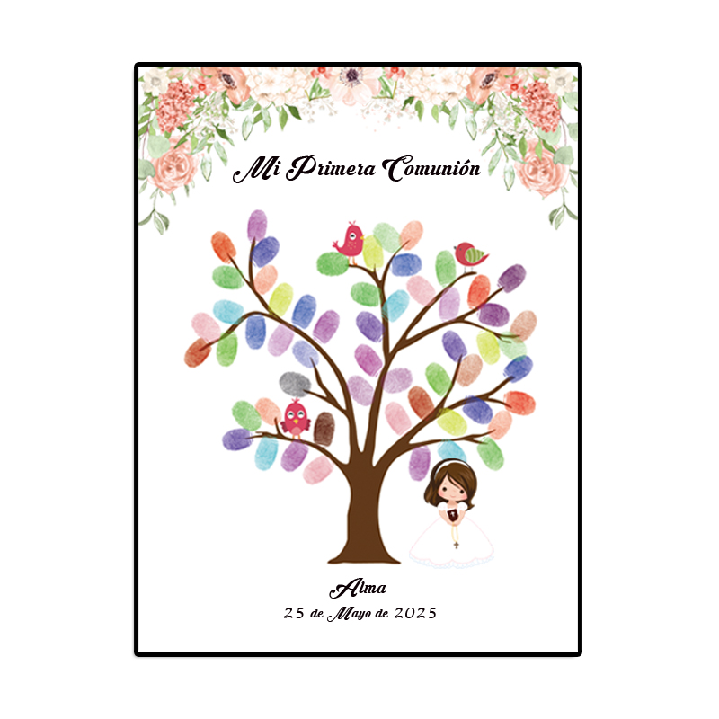 Personalized Guest Book - Tema personalizzato Nome Data Impronta digitale