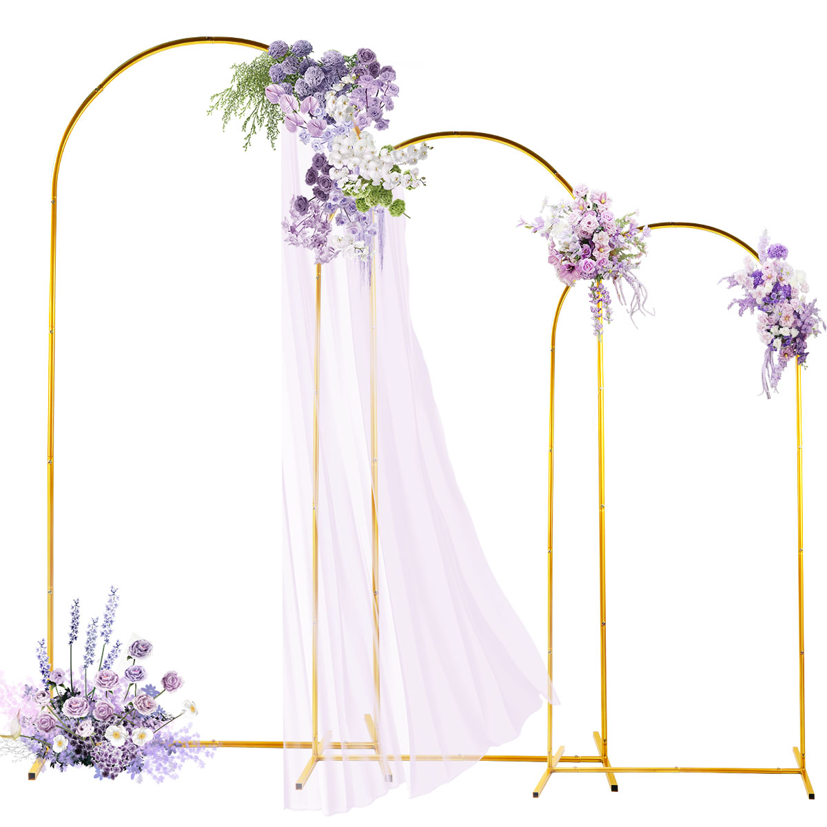 Wedding Balloon Arch - Kit arco in metallo dorato da