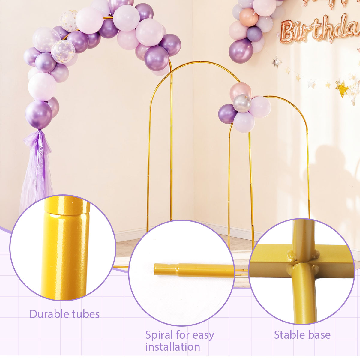 Kit arco in metallo dorato da  - Wedding Balloon Arch recensione e prezzo
